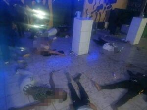 Teenagers lay dead on the floor