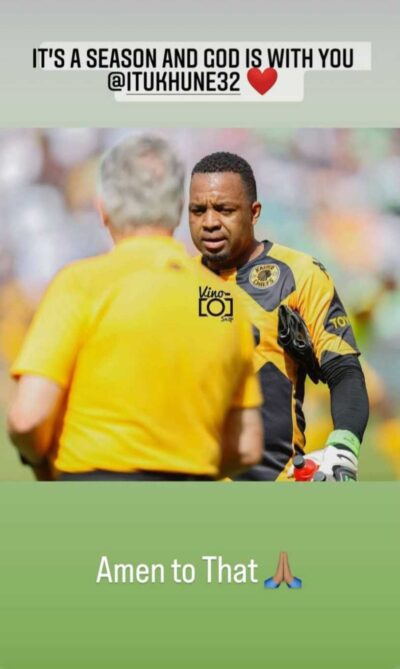 Itumelang Khune Instagram post